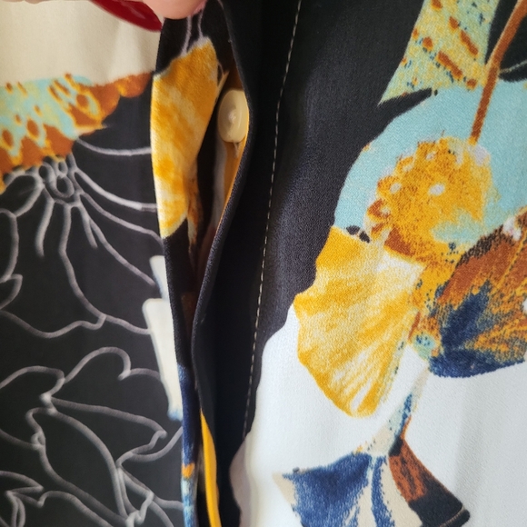 3.1 Phillip Lim Multicolor Sheer Floral Blouse - Picture 4 of 6